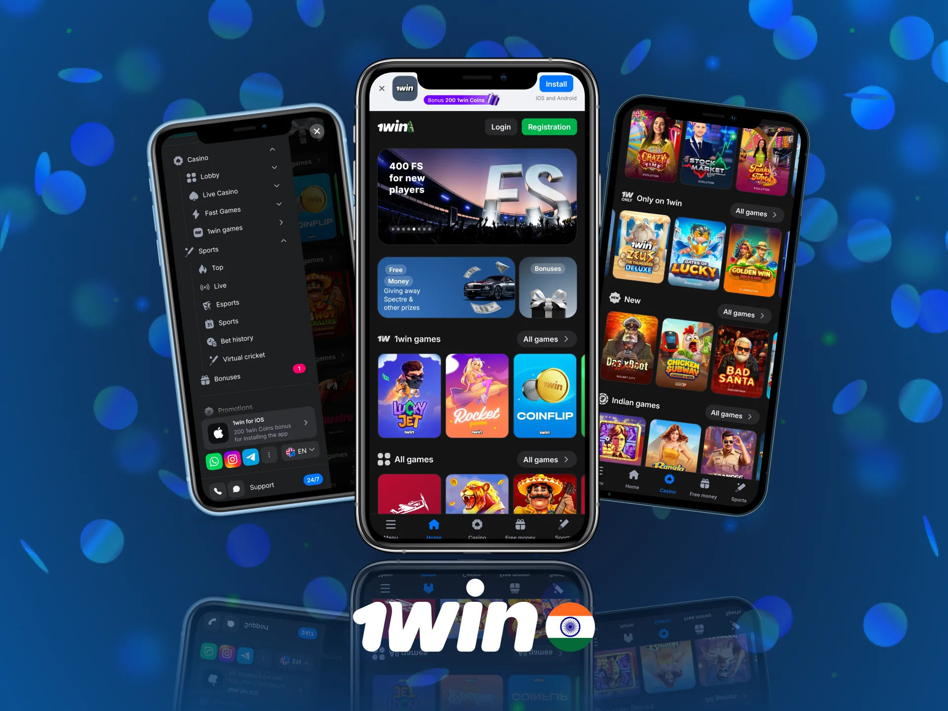 Register your account on various supported iOS devices within 1win.