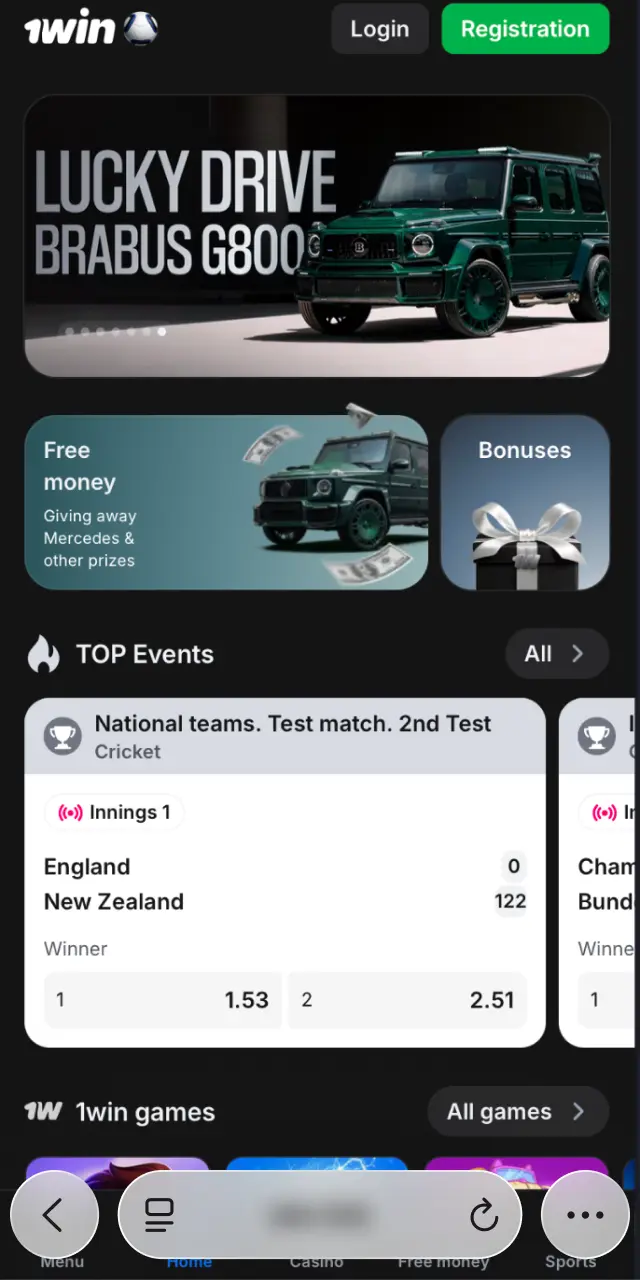 Open Safari and go to the 1win website to access the PWA version.