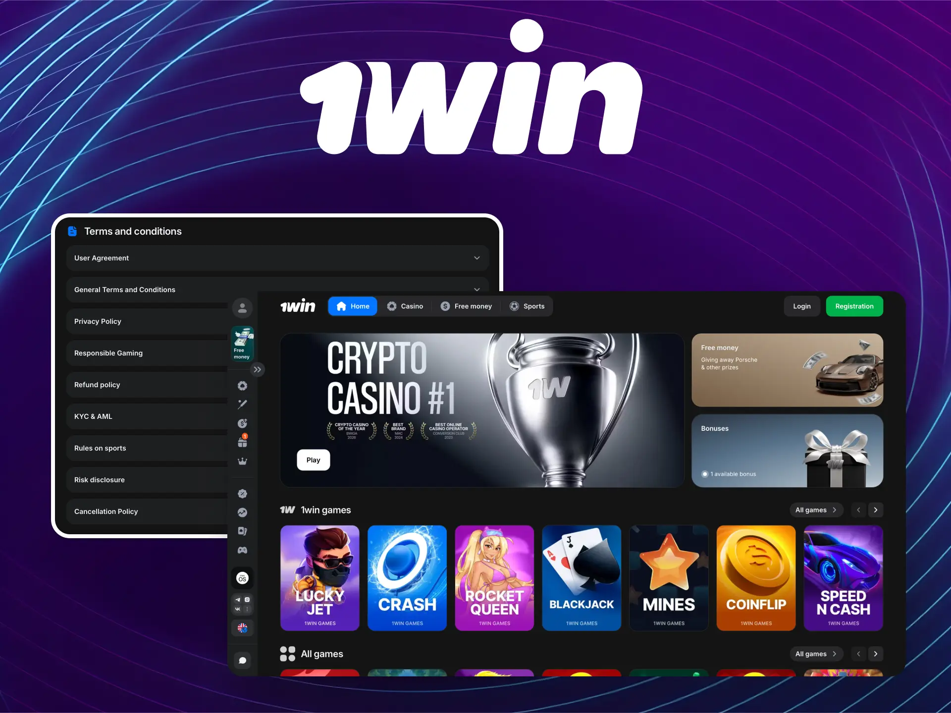 1win is legal globally with official license and data protection for secure betting.