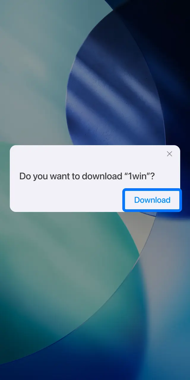 Follow the on-screen instructions and allow the 1win app to be added to your iOS device.